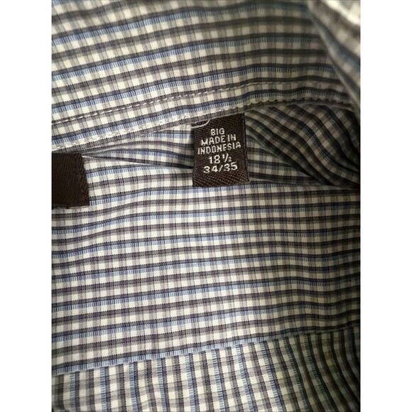 NWOT Michael Kors Mens Button-up Shirt Long Sleeve Grey 100% Cotton 18 1/2 34/35 - Picture 3 of 8